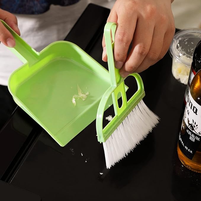 Lamoutor 3 Pack Mini Hand Broom and Dustpan Set Small Dust Pans - Image 8