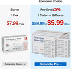 Schneider Clear Vinyl Exam Gloves, Latex-Free, Disposable Medical Gloves - Image 2