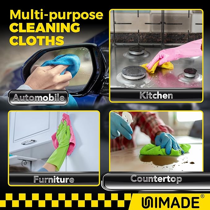Microfiber Cleaning Cloth, 200PK Reusable Shop Rags Bulk Microfiber Cleansing - Image 7
