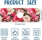 Garden Flowers Sink Splash Guard Faucet Mat Watercolor Peonies Super Absorbent - Image 2