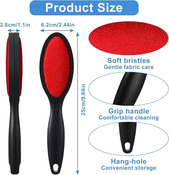 2 pcs Dual-Sided Lint Brush for Clothes - Image 2