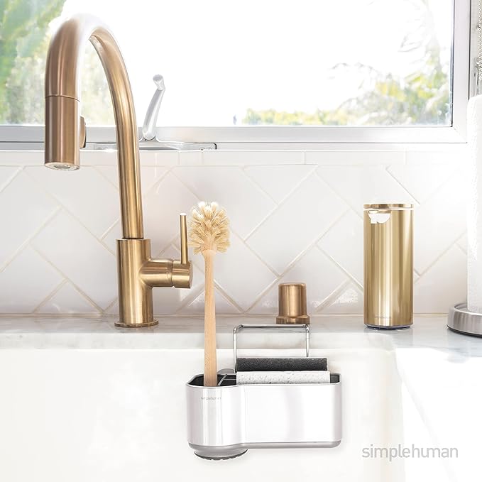 simplehuman Sink Caddy Sponge Holder, Brushed Stainless Steel - Image 3