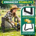 Garden Kneeler and Seat Heavy Duty - 12.7" Wide Garden Kneeling Bench Stool with Handles, Folding Knee Seat Chair Gardening Gifts for Seniors Women Men Gardeners Pain-Free Weeding Planting - Image 4