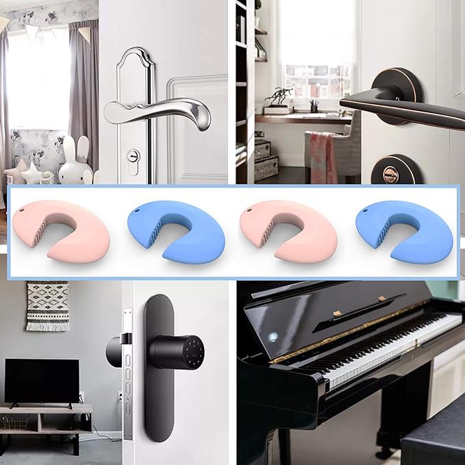 Door Pinch Guard and Door Slam Stopper, Durable Silicone Door Finger Pinch Guard - Image 7