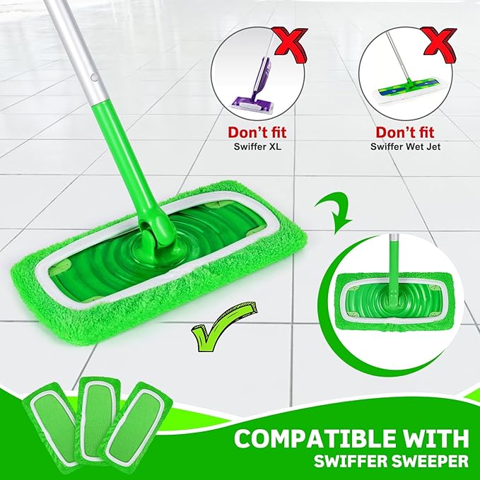 Reusable Microfiber Mop Pads Compatible - Image 2