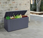 Keter Marvel Plus 71 Gallon Resin Outdoor Storage Box for Patio, Balcony & Garden – Weather‑Resistant Deck Box for Cushions, Pillows, Pool Floats & Tools, Dark Grey - Image 9