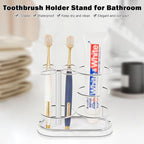 HarJue Toothbrush Holder Stand for Bathroom, Metal Toothbrush Organizer - Image 5