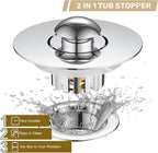 Kitchen Sink Drain Strainer 3 in 1, 304 Stainless Steel Pop Up Sink Stopper - Image 2