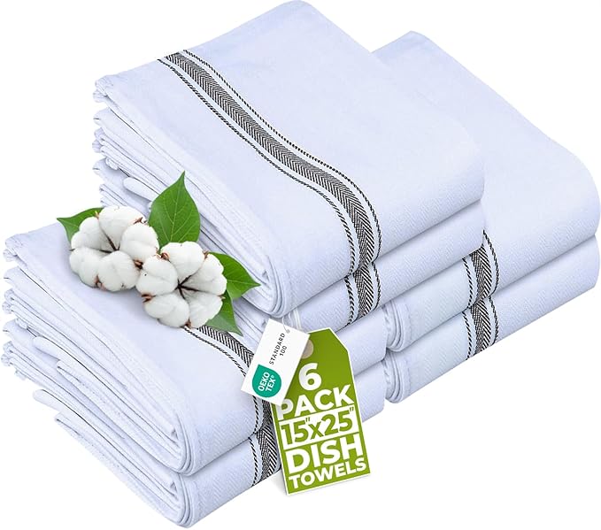 Utopia Towels Black Dish Towels 100% Ring Spun Cotton Highly Absorbent & by UTOPIATOWELS