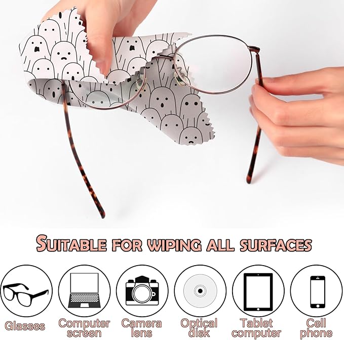 6 PCS Glasses Cleaning Cloth Eyeglass Cleaning Cloth Lens Eyeglasses Microfiber - Image 3