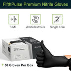 Black Gloves Disposable Latex Free X Small - Image 6