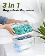 Trash Bag Dispenser Dishwasher Pod Organizer, 3 in 1 Grocery Garbage Bags - Image 2