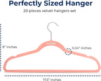 SereneLife 20 Pack Velvet Hangers - Image 2