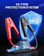 AUTOONE 6000A Car Battery Jump Starter Up to All Gas & 12L Diesel Engine - Image 6