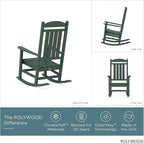 POLYWOOD Presidential Rocking Chair in Green - Image 3