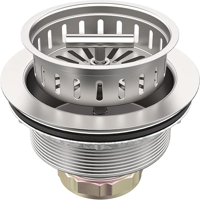 BOTEMY B9171 Kitchen Sink Drain 3 1/2 Inch Kitchen Sink Drain Strainer Assmebly by BOTEMY
