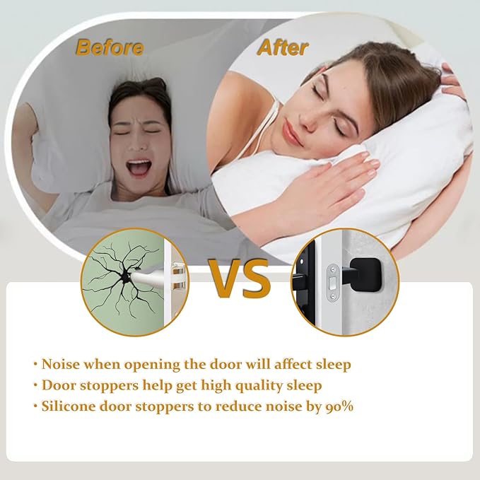 Door Stopper Rubber Door Stops Wall Protector，Buffer Guard Doorknob Door Handle - Image 2