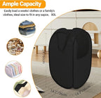Pop Up Laundry Hamper with Side Pockets, Foldable Laundry Basket Reinforced - Image 3