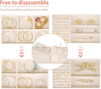 Cirhy Velvet Jewelry Drawer Organizer Trays – Stackable Jewelry Trays - Image 5