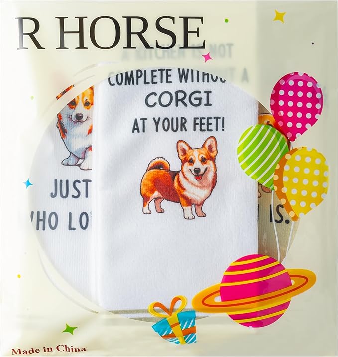 R Horse Funny Corgi Kitchen Dish Towels - Image 7