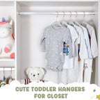 HOUSE DAY Velvet Baby Hangers for Closet, Kids Hangers Velvet 60 Pack, Non Slip - Image 5