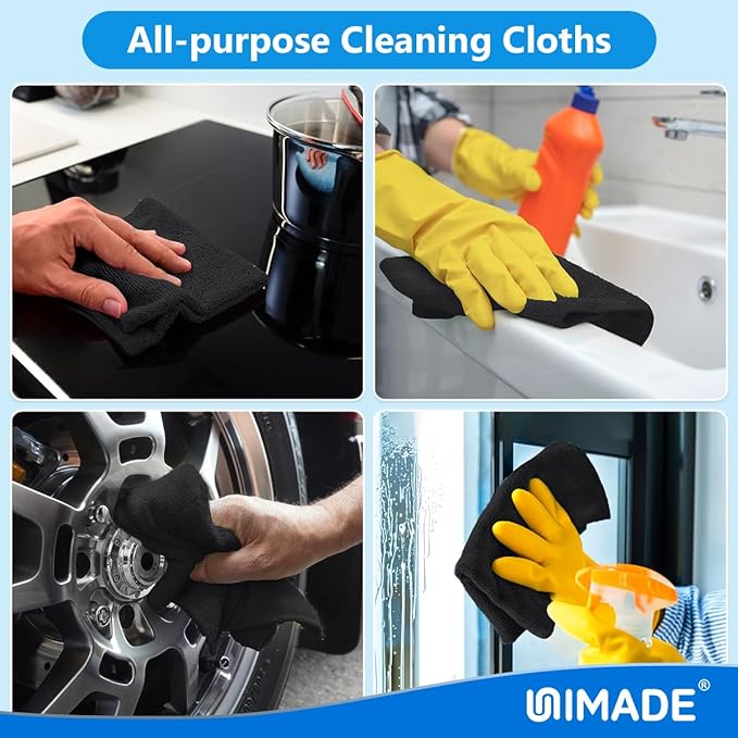 Microfiber Cleaning Cloth, 10 Pack Reusable Microfiber Towels - Image 7