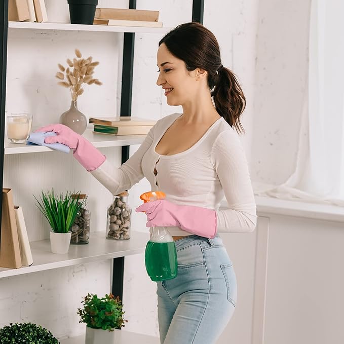 3 Pairs Rubber Cleaning Gloves Latex Free Dishwashing Gloves - Image 5