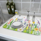 Aportt Spring Floral Dish Drying Mat - Image 6