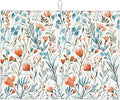 Burnt Orange Teal Floral Dish Drying Mats by Unknown