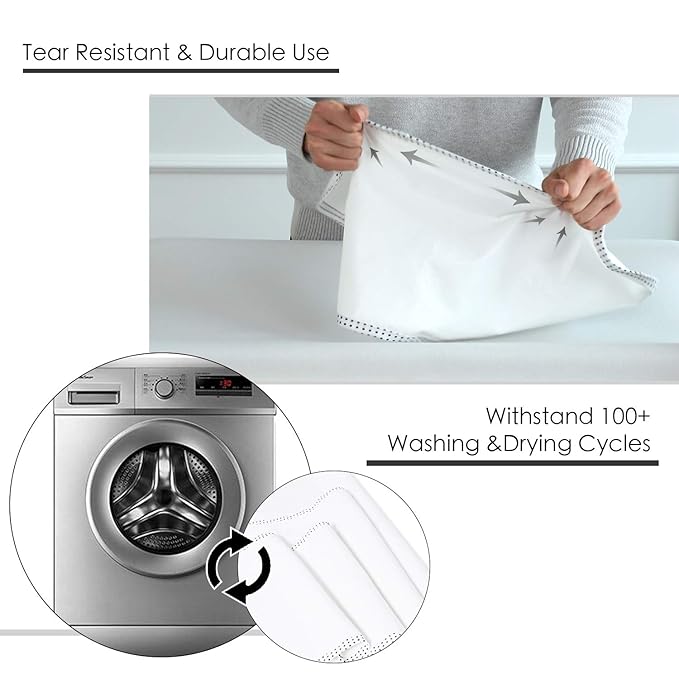 TILLYOU Waterproof Changing Pad Liners 6 Pack, 100% Cotton Reusable Cloth - Image 7