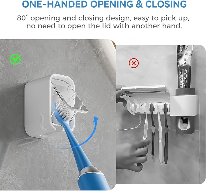 Toothbrush Holders for Bathroom【Innovation Single Slot Design】 2PCS Toothbrush - Image 4
