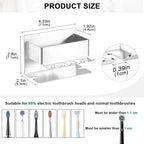 Toothbrush Head Holders, Electric Tooth Brush Head Holder, Adhesive Toothpaste - Image 9