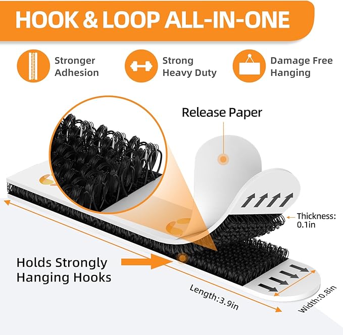 XL Picture Hanging Strips Heavy Duty, 40 Strips Damage Free Removal Picture - Image 2