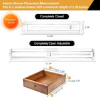 8 Pack Drawer Dividers for Clothes, 2.3" High 13"-21" Adjustable Drawer - Image 3