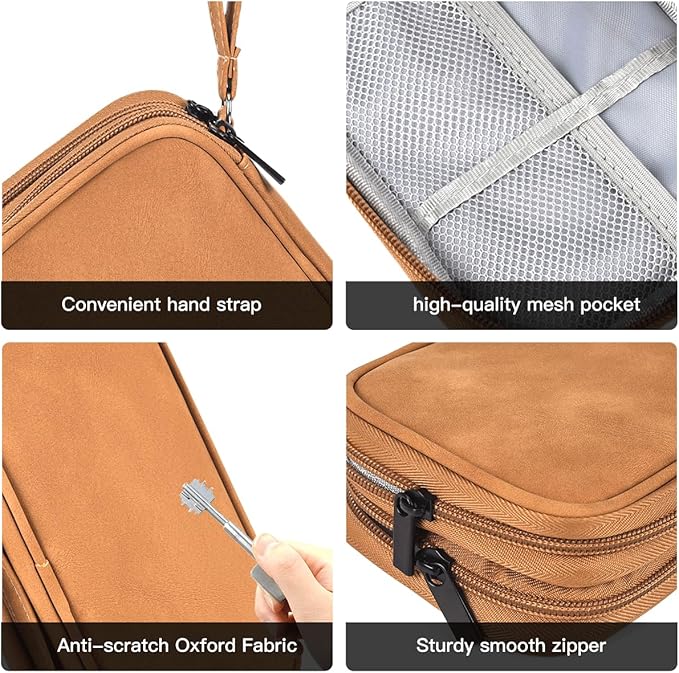 Travel Cable Organizer Pouch Electronic Accessories Carry Case Water Resistant - Image 7