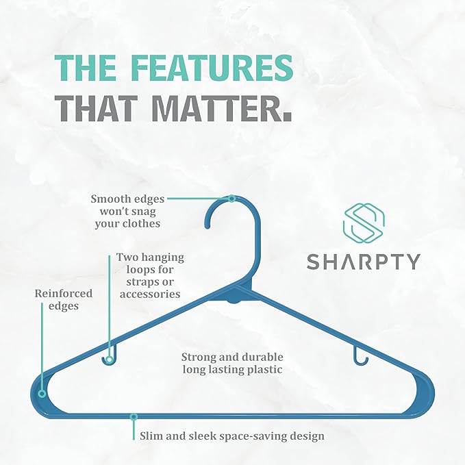 Sharpty Plastic Hangers Clothes Hangers - Image 2