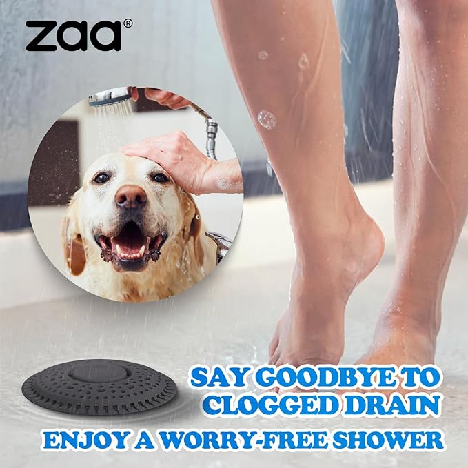 zaa Shower Drain Hair Catcher, Upgraded 2Pack Premium Silicone Drain Protector - Image 7