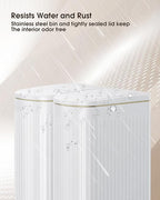 CEROELDA White Bathroom Trash Can - Image 4