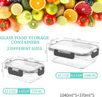 Skroam 10-Pack Glass Meal Prep Containers, Food Storage Containers - Image 2