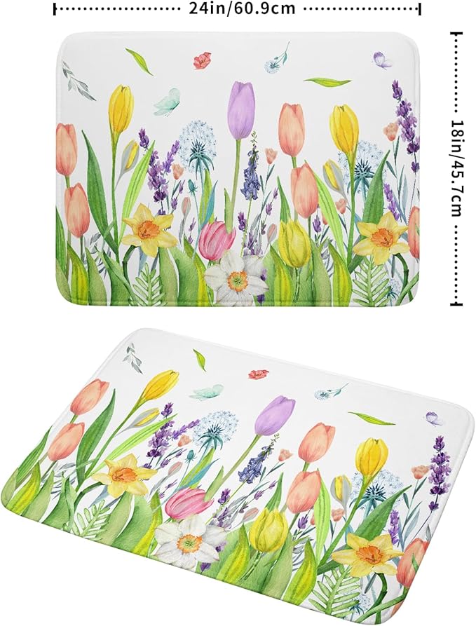 Aportt Spring Floral Dish Drying Mat - Image 2
