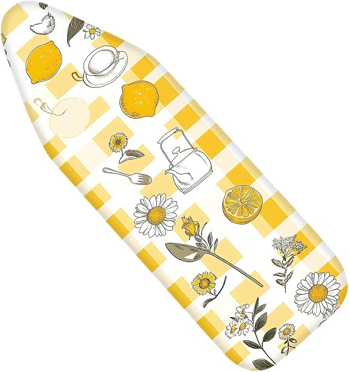 Nuxovilar Yellow Gingham with Lemons & Daisies Ironing Board Cover, This Cover by Nuxovilar