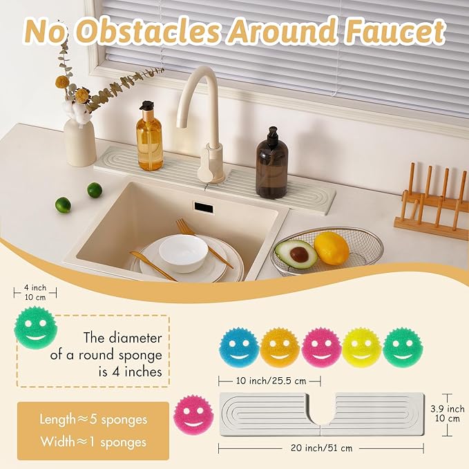 20'' Wider New Upgrade Faucet Mat - Image 3