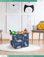 FANKANG Square Nursery Hamper Storage Bins Canvas Laundry Basket Foldable - Image 4