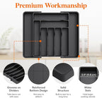 Lifewit Utensil Organizer for Kitchen Drawer, Expandable Cooking Silverware Tray - Image 6