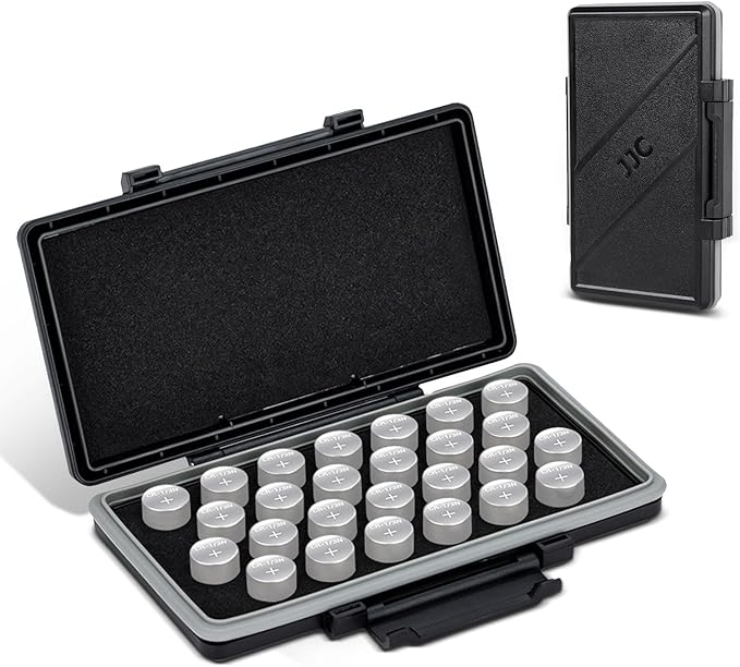 JJC CR1/3N Battery Case Holder Storage, Water-Resistant Anti-Lost, Button Coin by JJC