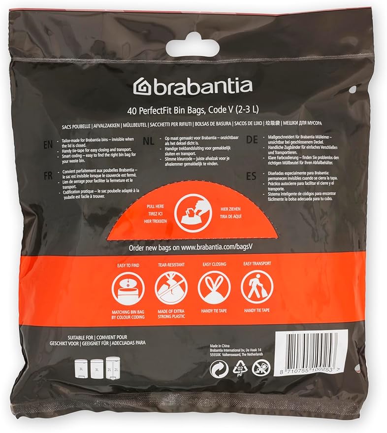 Brabantia PerfectFit Trash Bags Thick Plastic Trash Can Liners - Image 2