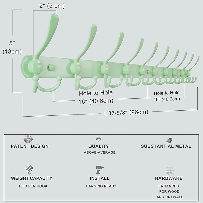 Dseap Coat Rack Wall Mount - Image 6