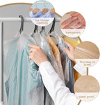 20 Pack Plastic Garment Bags Clear Dress Covers - Image 6