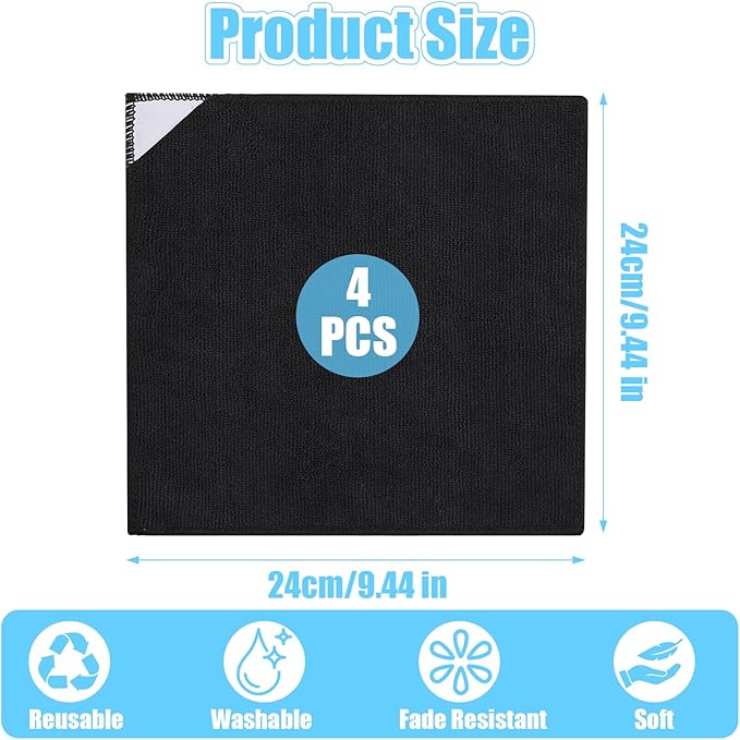 4 Pack Magnetic Cleaning Cloth Microfiber Dry Erase Eraser Board Cleaner - Image 2