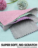 24PCS Kitchen Dishcloth, Microfiber Washcloth, Soft Cleaning Cloths, Coral - Image 4